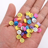 150pcs Multicolor Smiley Clay Beads Spacer Kit DIY Craft Necklace Hairpin