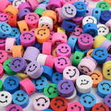 150pcs Multicolor Smiley Clay Beads Spacer Kit DIY Craft Necklace Hairpin