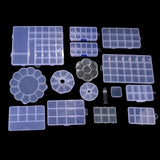 Transparent Plastic Jewelry Beads Tool Box Organizer Storage