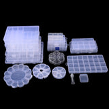 Transparent Plastic Jewelry Beads Tool Box Organizer Storage