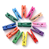 20pcs Wooden Photo Postcard Clothes Clips for DIY Wedding Party Decor