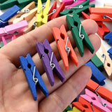 20pcs Wooden Photo Postcard Clothes Clips for DIY Wedding Party Decor