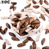 100pcs 22mm Natural Wood Beads Geometric Spacer Bead for DIY Jewelry
