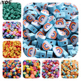 8x10mm Rainbow Clay Beads Polymer Spacer Beads DIY Jewelry Making