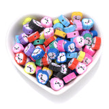 Cartoon Cloud Smiley Spacer Beads for DIY Jewelry Making