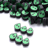 Green Alien & Star Cross Clay Beads for DIY Jewelry Making