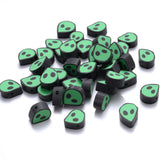 Green Alien & Star Cross Clay Beads for DIY Jewelry Making