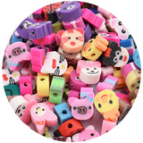 Mix Animal Clay Beads Polymer Clay Owl Rabbit Cat Dog Insect Spacer Beads