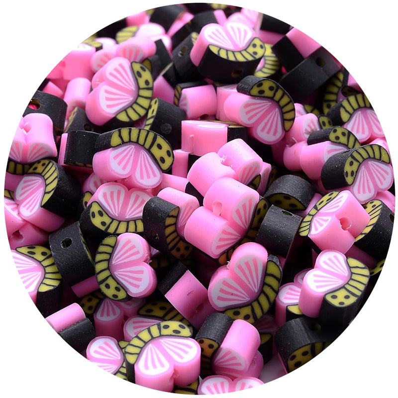 Mix Animal Clay Beads Polymer Clay Owl Rabbit Cat Dog Insect Spacer Beads