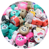 Mix Animal Clay Beads Polymer Clay Owl Rabbit Cat Dog Insect Spacer Beads