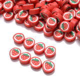 30/50/100pcs Red Strawberry Beads Polymer Clay Spacer Beads For Jewelry Making