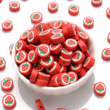 30/50/100pcs Red Strawberry Beads Polymer Clay Spacer Beads For Jewelry Making