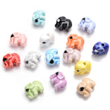 30pcs Mix Ceramic Elephant Beads Animal Spacer DIY Jewelry Making