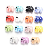 30pcs Mix Ceramic Elephant Beads Animal Spacer DIY Jewelry Making