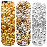 3mm CCB Spacer Beads Plated Round Seed Beads for Jewelry Making