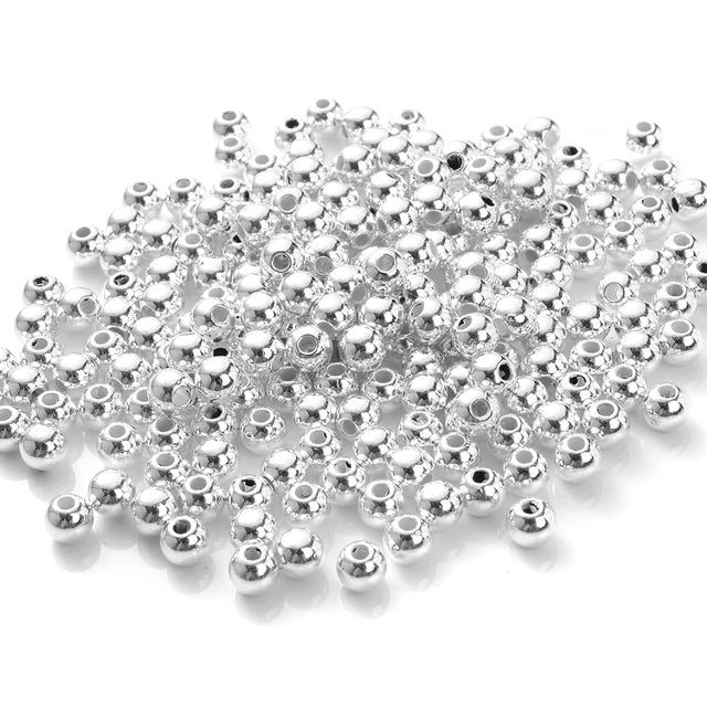 3mm CCB Spacer Beads Plated Round Seed Beads for Jewelry Making