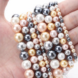 Natural Shell Pearl Beads Round Spacer Mix for DIY Craft