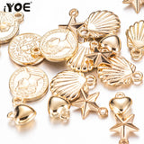 50/100/150pcs CCB Charms Plastic Coin Charms for Jewelry Making