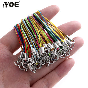50-100pcs Nylon Thread Rope Keychain Strap Cords