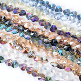 60/80pcs Crystal Heart Beads Rhinestone Spacer for DIY Bracelet Necklace