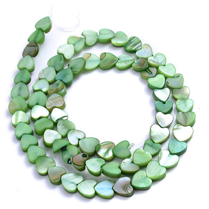 70pcs/Lot Natural Shell Heart Beads 6mm for Jewelry Making DIY Necklace Earring