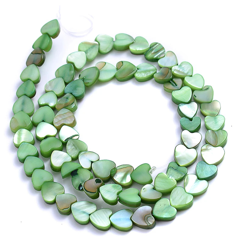70pcs/Lot Natural Shell Heart Beads 6mm for Jewelry Making DIY Necklace Earring