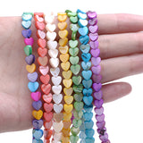 70pcs/Lot Natural Shell Heart Beads 6mm for Jewelry Making DIY Necklace Earring