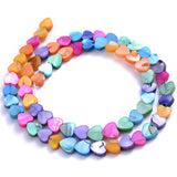 70pcs/Lot Natural Shell Heart Beads 6mm for Jewelry Making DIY Necklace Earring
