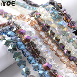 80pcs 10mm Flower Rhinestone Crystal Beads Birthstone Spacer Loose Beads