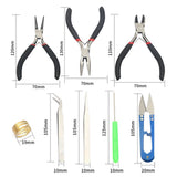 8pcs Jewelry Making Tools Kit Pliers Scissors Tweezers Beading DIY