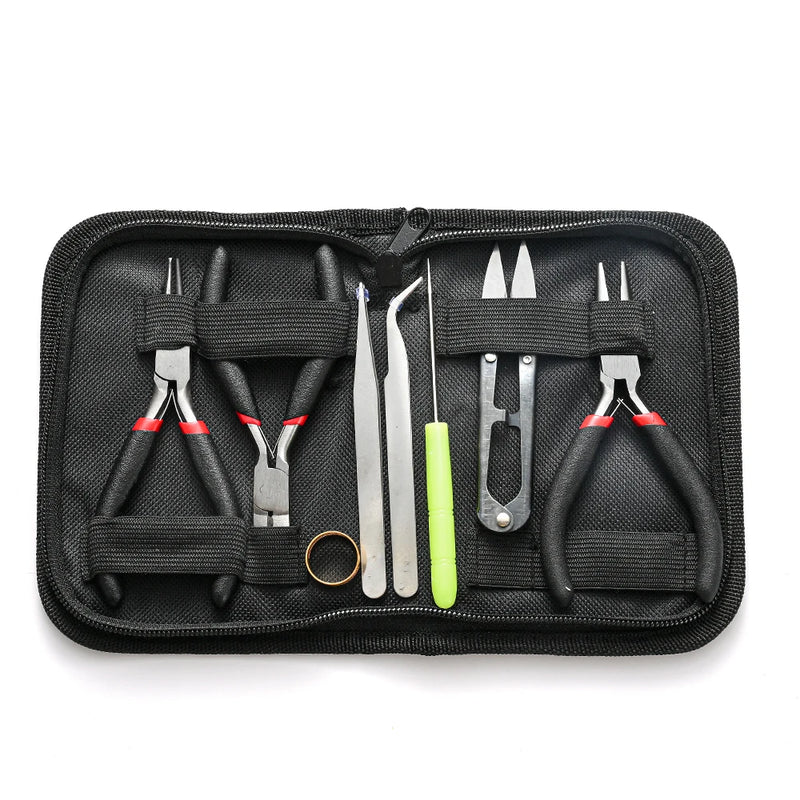 8pcs Jewelry Making Tools Kit Pliers Scissors Tweezers Beading DIY