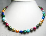 7-8MM Multicolor Baroque Freshwater Pearl Necklace for Women