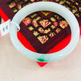 Zhe Ru Jewelry Natural Jadeite Bracelet Bicolor 54-62mm Female Jade Gift