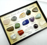 Aventurine Quartz Tiger Eye Lapis Sample Box 15pcs DIY Jewelry Making