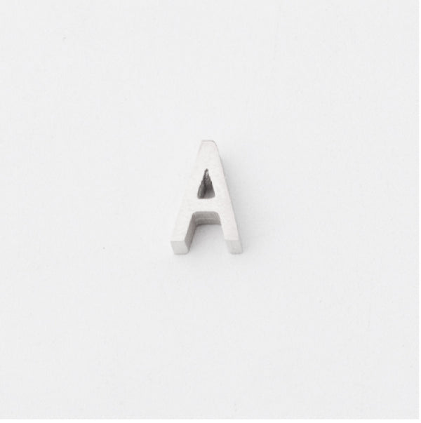Stainless Steel Alphabet Charm Beads A-Z