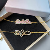 Personalized Name Bracelet with Zirconia Nameplate for Women