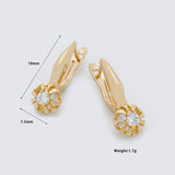 Love Round Zircon Wedding Party Earrings