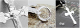 925 Sterling Silver Jesus Cross Pendant Necklace + Chain