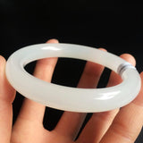 Zheru Jewelry Hetian Jade Bracelet for Women, 54-64mm, Elegant Princess Style