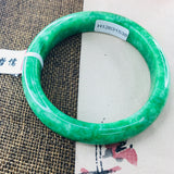 Zheru Natural Jadeite Bracelet Green 54-62mm w/ Certificate