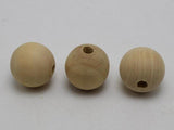 25 Large Wood Round Beads 20mm~Wooden Beads