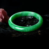 Pure Myanmar Jade A-Class 54-62mm Green Bracelet Princess Bracelet Gift