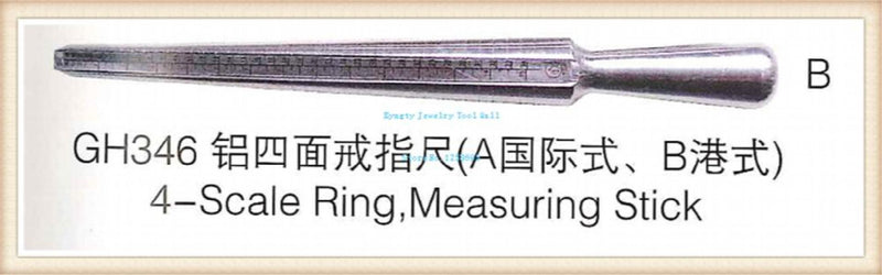 Ring Mandrel with 4 Scale Ring Gauge for DIY Jewelry Making