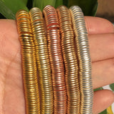 Natural Stone Hematite Flat Round Rondelle Bead 8mm