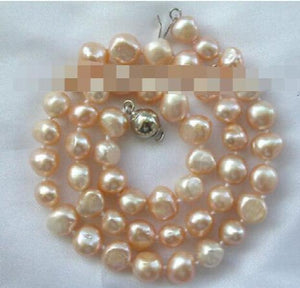 8-9mm Baroque Pink Freshwater Pearl Necklace