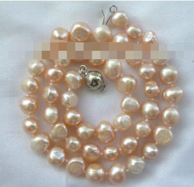 8-9mm Baroque Pink Freshwater Pearl Necklace
