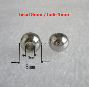 200pcs 8mm Stainless Steel Ball Beads for DIY Jewelry Making