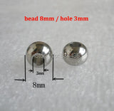200pcs 8mm Stainless Steel Ball Beads for DIY Jewelry Making