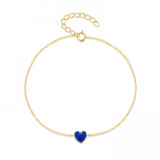 925 Silver Enamel Heart Bracelets for Women Wedding Anniversary Couple Bracelet