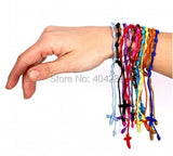 Rosary Bracelet Hand Knotted Cross Religious Decenarios